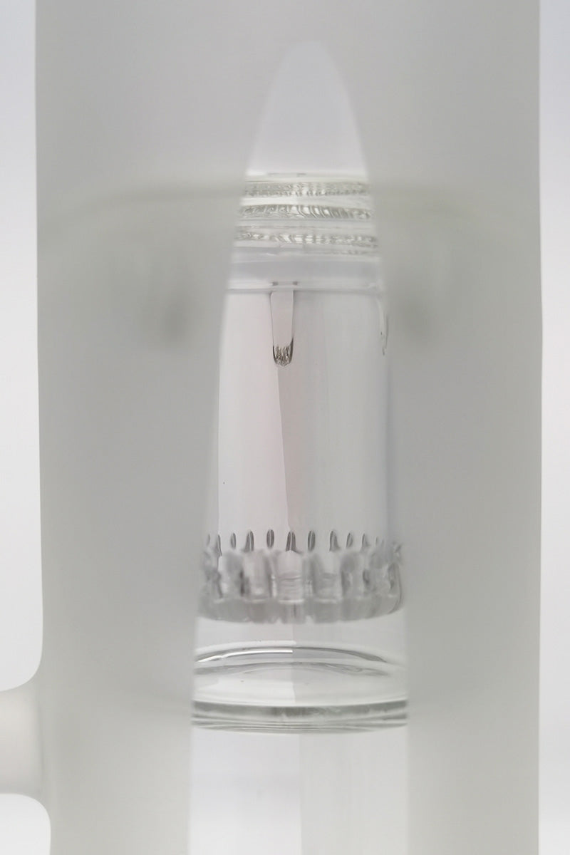 TAG 19" Bong with Double Interior Showerhead and Helical Dome Splash Guard, Rasta Color, Front View