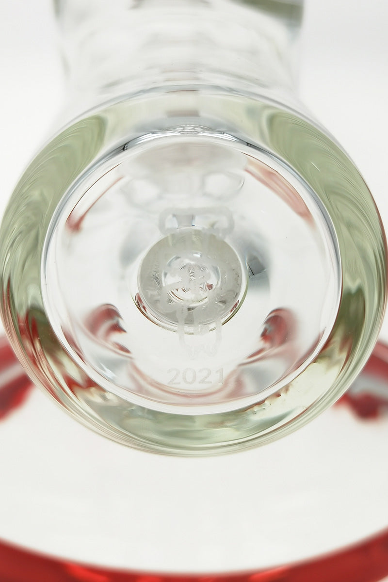 TAG 19" Tie Dye Inline to Showerhead Bong Close-up, 50x7MM Thick Quartz Glass