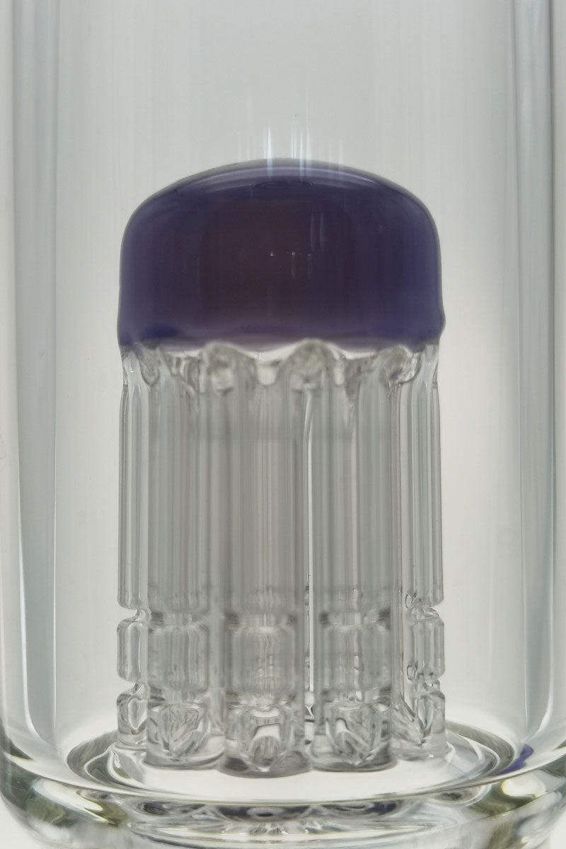 TAG 19" Bong with Super Slit Inline and 12 Arm Tree Percolator, 4mm Thick Glass, Front View