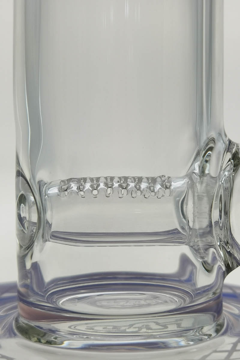Close-up of TAG 19" Bong with Super Slit Inline Percolator and Thick Glass Base