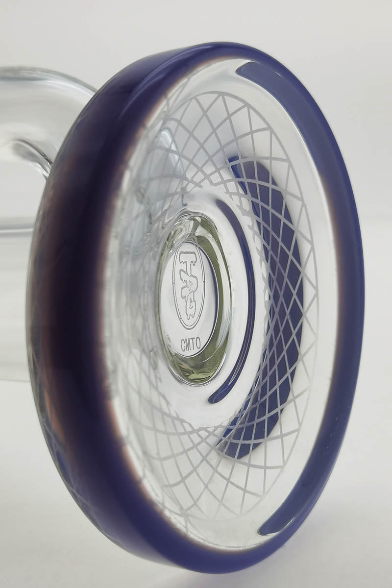 TAG 19" Bong with Super Slit Inline Percolator and 12 Arm Tree, 44x4MM Thick Glass, Side View