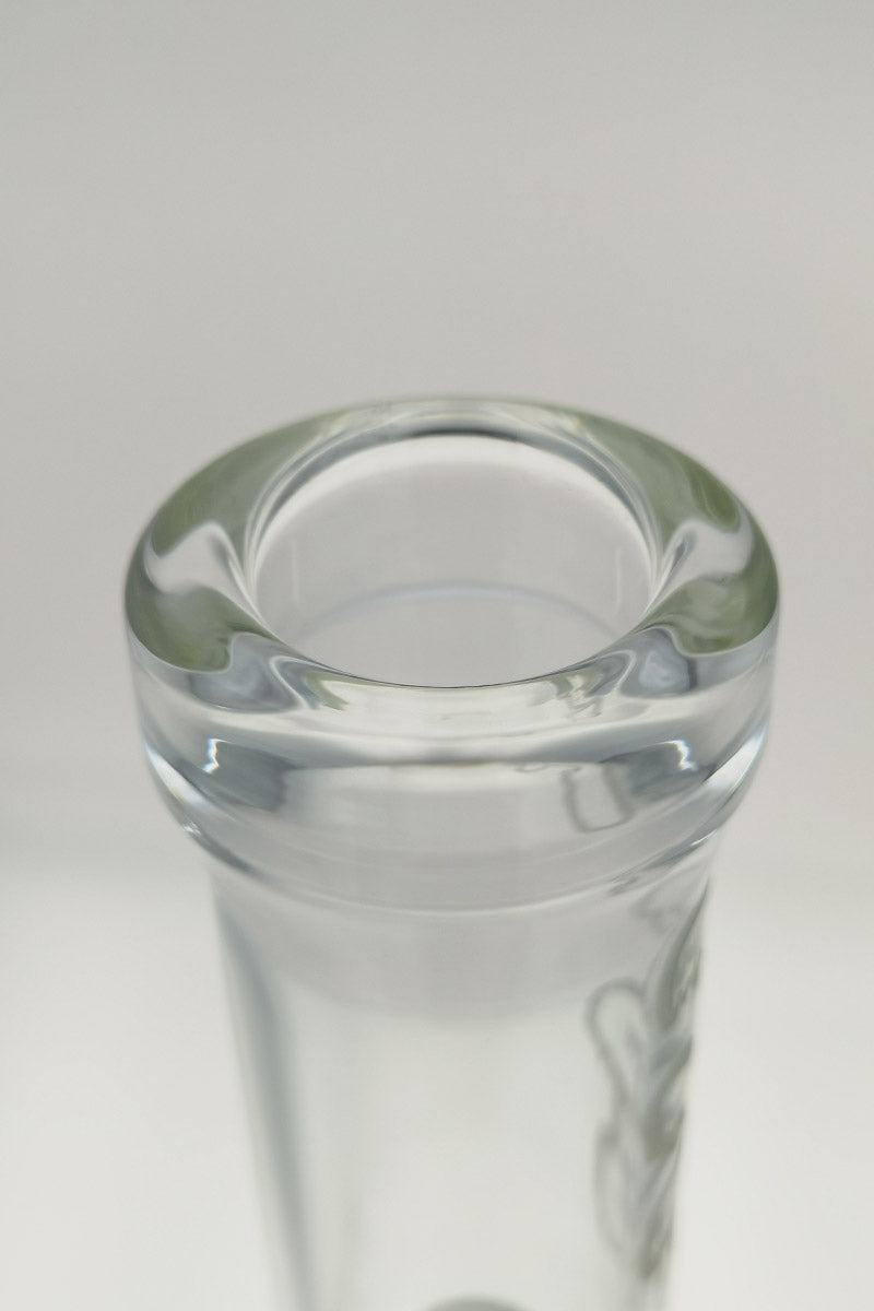 Close-up of TAG 19" 18MM Female Joint with Super Slit Inline Percolator for Bongs