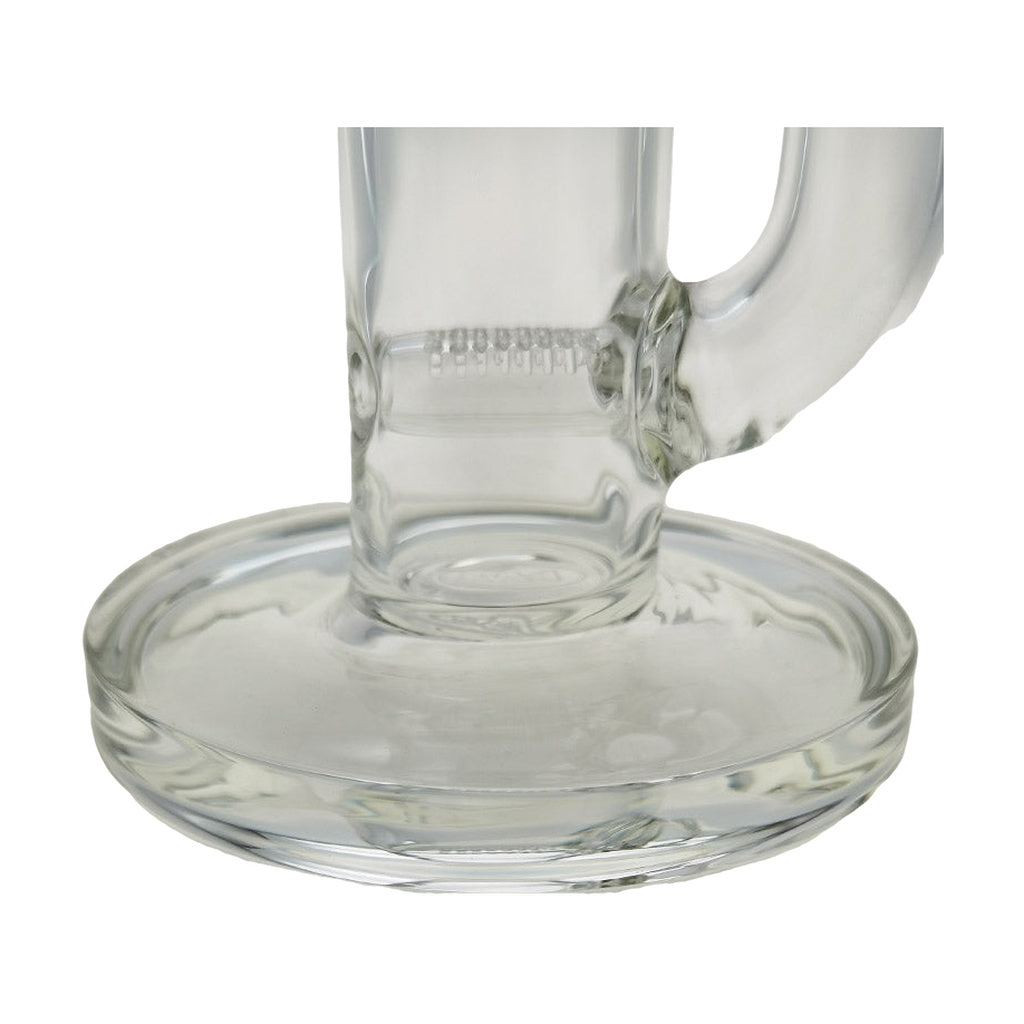 Close-up of TAG 19" Bong Base with Inline Percolator, 4mm Thick Glass, 18MM Female Joint