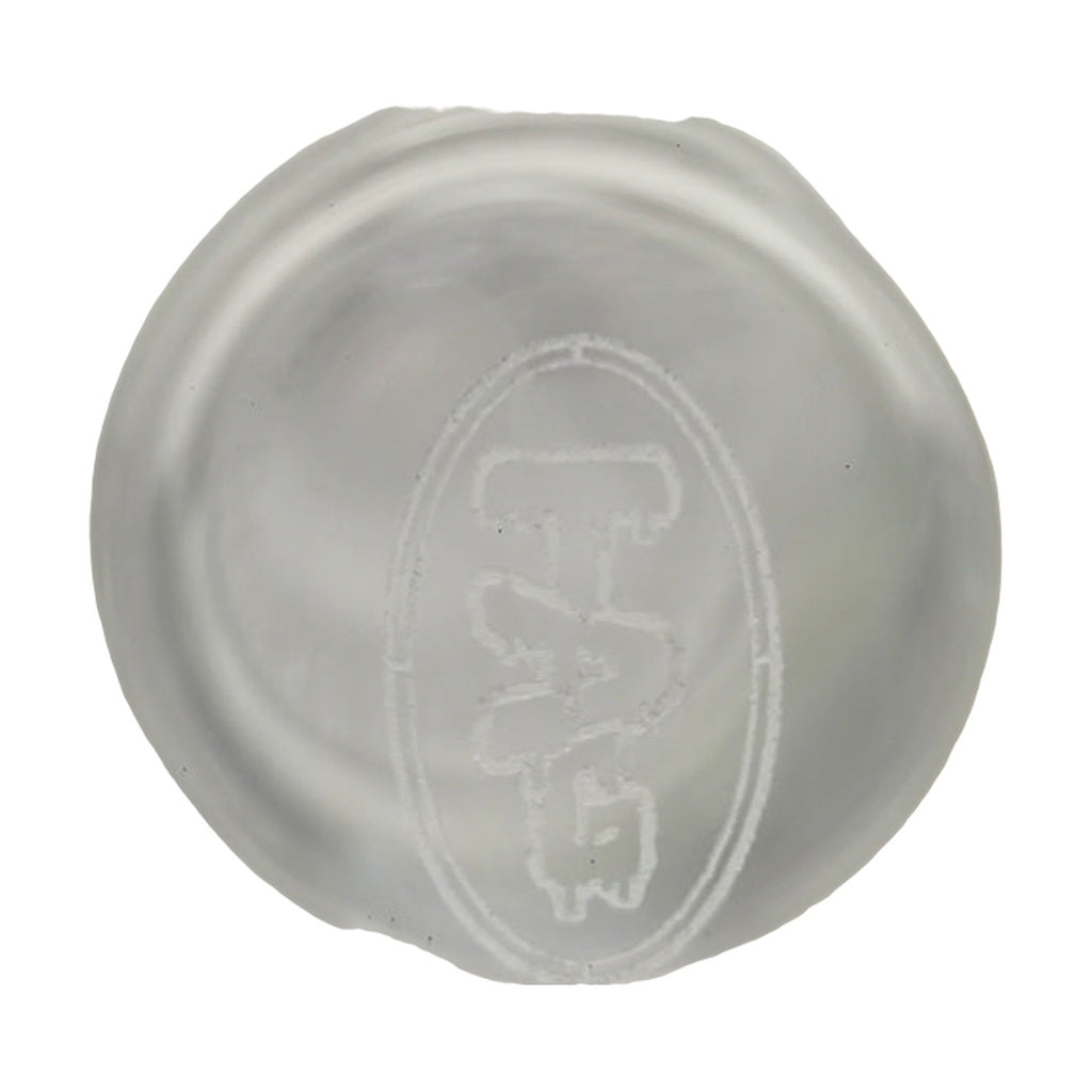 Close-up of TAG logo on 20" Beaker Bong base, 50x9MM with Double Showerhead Percolator