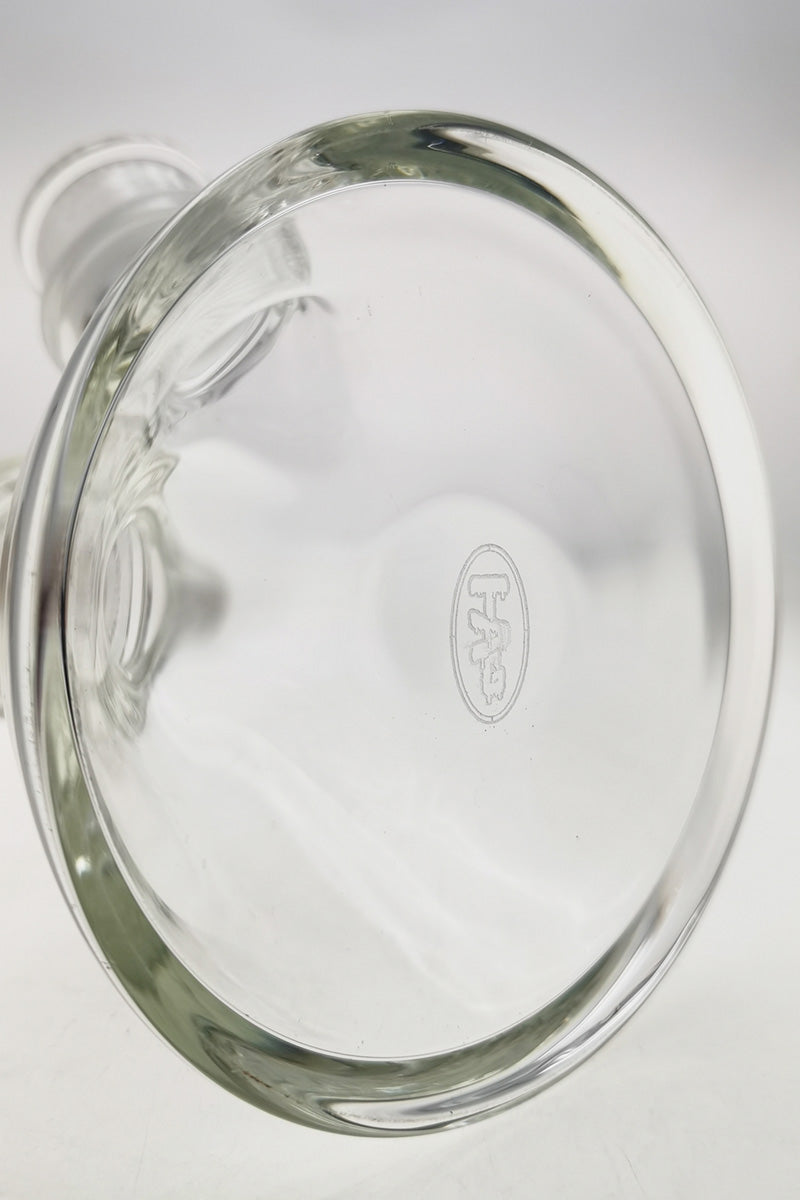 TAG 20" Beaker Bong with Double Showerhead Percolator, Thick Glass, Bottom View