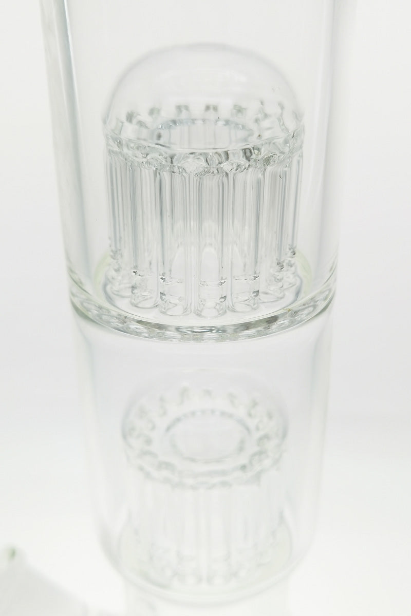 Close-up of TAG 20" Beaker Bong with Double 16 Arm Tree Percolators, Thick 7mm Glass
