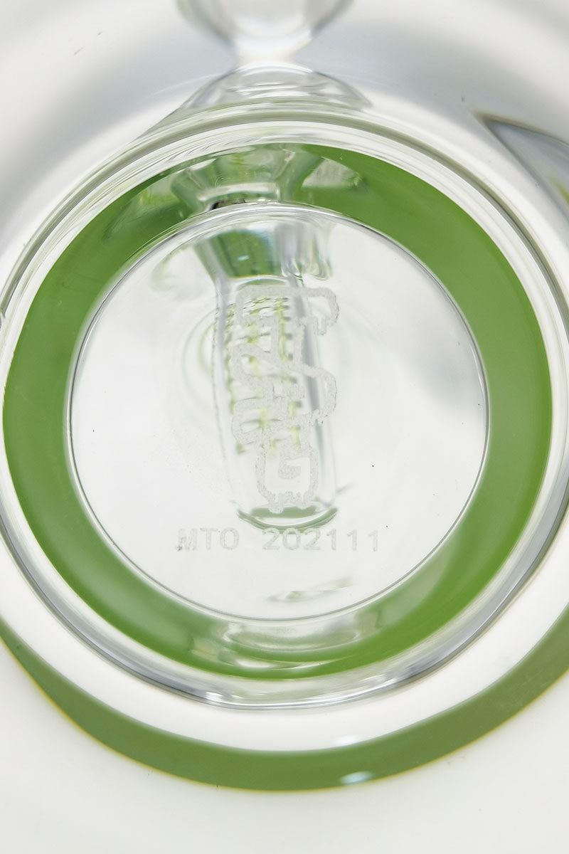 Close-up of TAG 20" Super Slit Multiplying Inline Bong Base with 18MM Female Joint