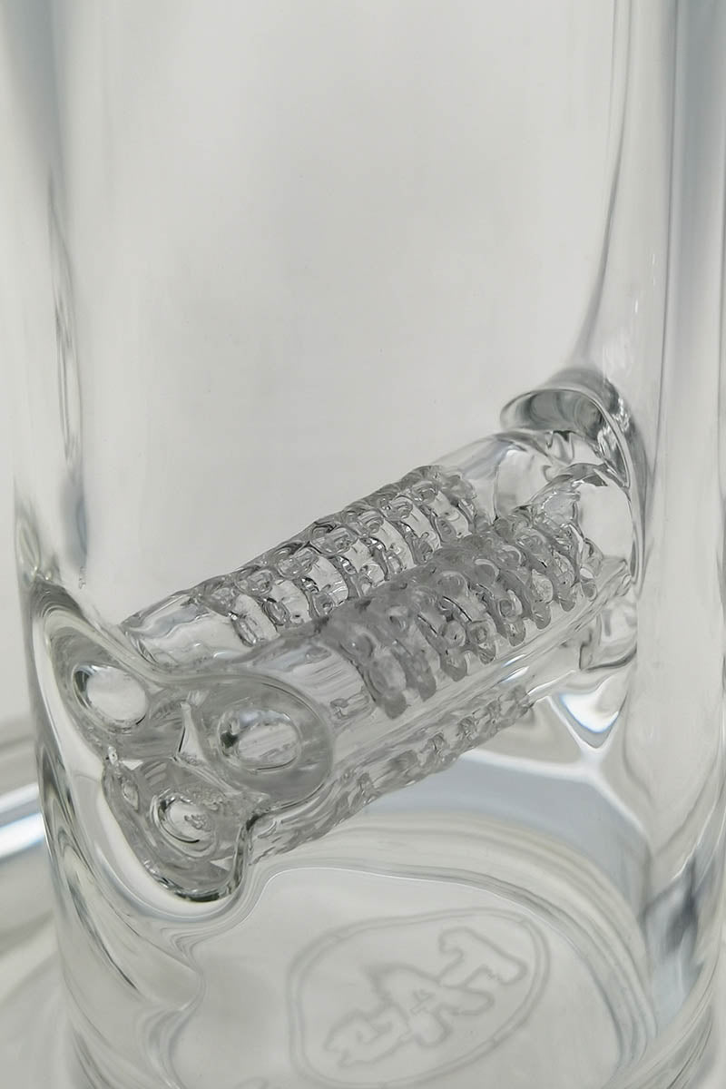 Close-up of TAG 20" Super Slit Inline Percolator in a 50x5MM Bong with 18MM Female Joint