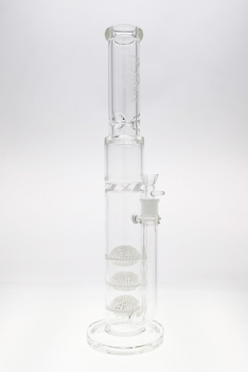 TAG 20" Triple Netted Disc Bong with Spinning Splashguard, 50x7MM, 18MM Female Joint, Front View