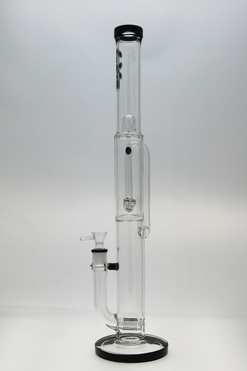 TAG 21" Triple to Double Inline Glass Bong 44x4MM with 18MM Female Joint Front View