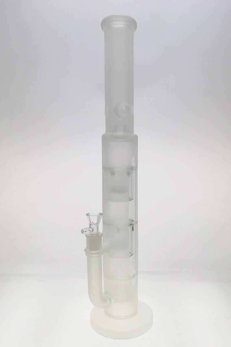 TAG 21" Triple Showerhead Bong with Dome Guard in Rasta Colors, Front View on White Background