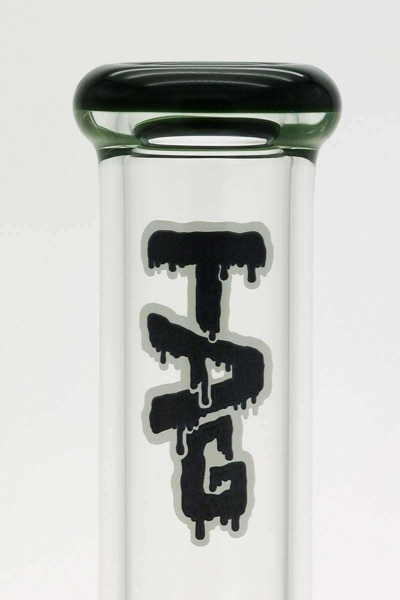 TAG 22" Double Honeycomb Bong with 34 Arm Tree Percolator, 18MM Female Joint, Front View
