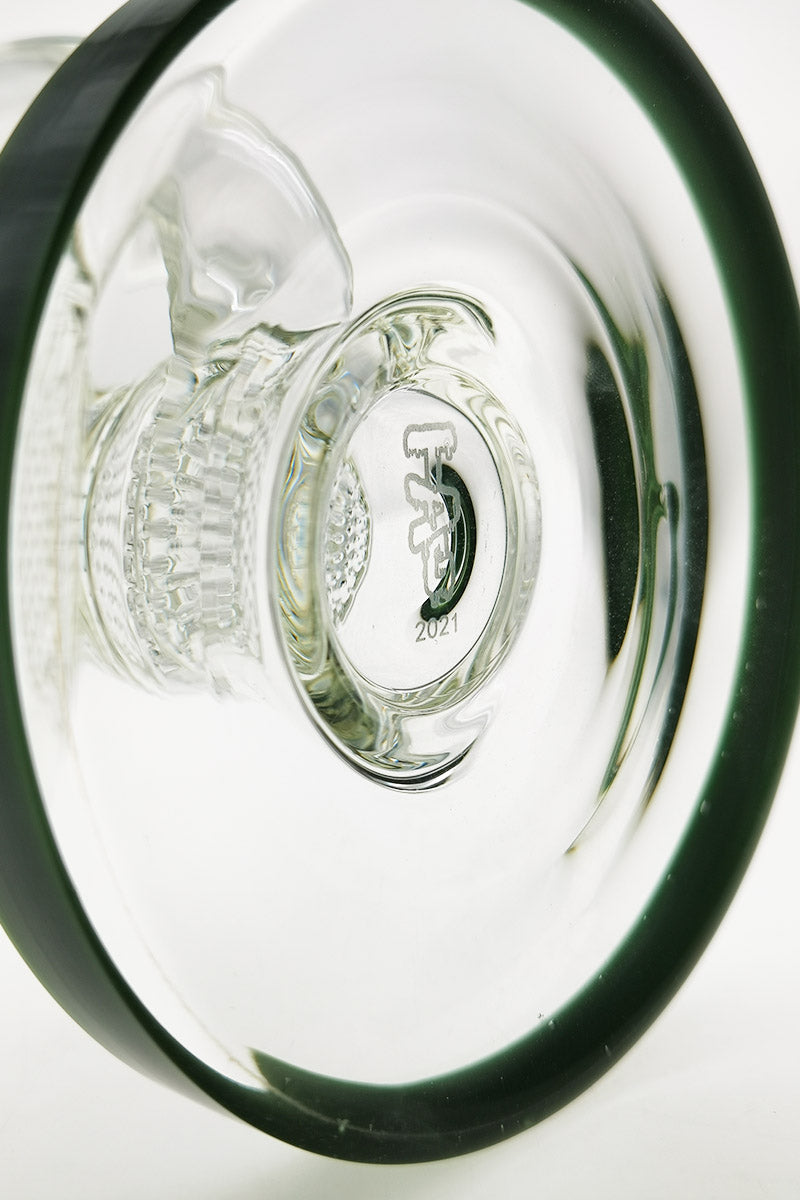 TAG 22" Bong with Double Honeycomb & 34 Arm Tree Percolator, 18MM Female Joint, Top View