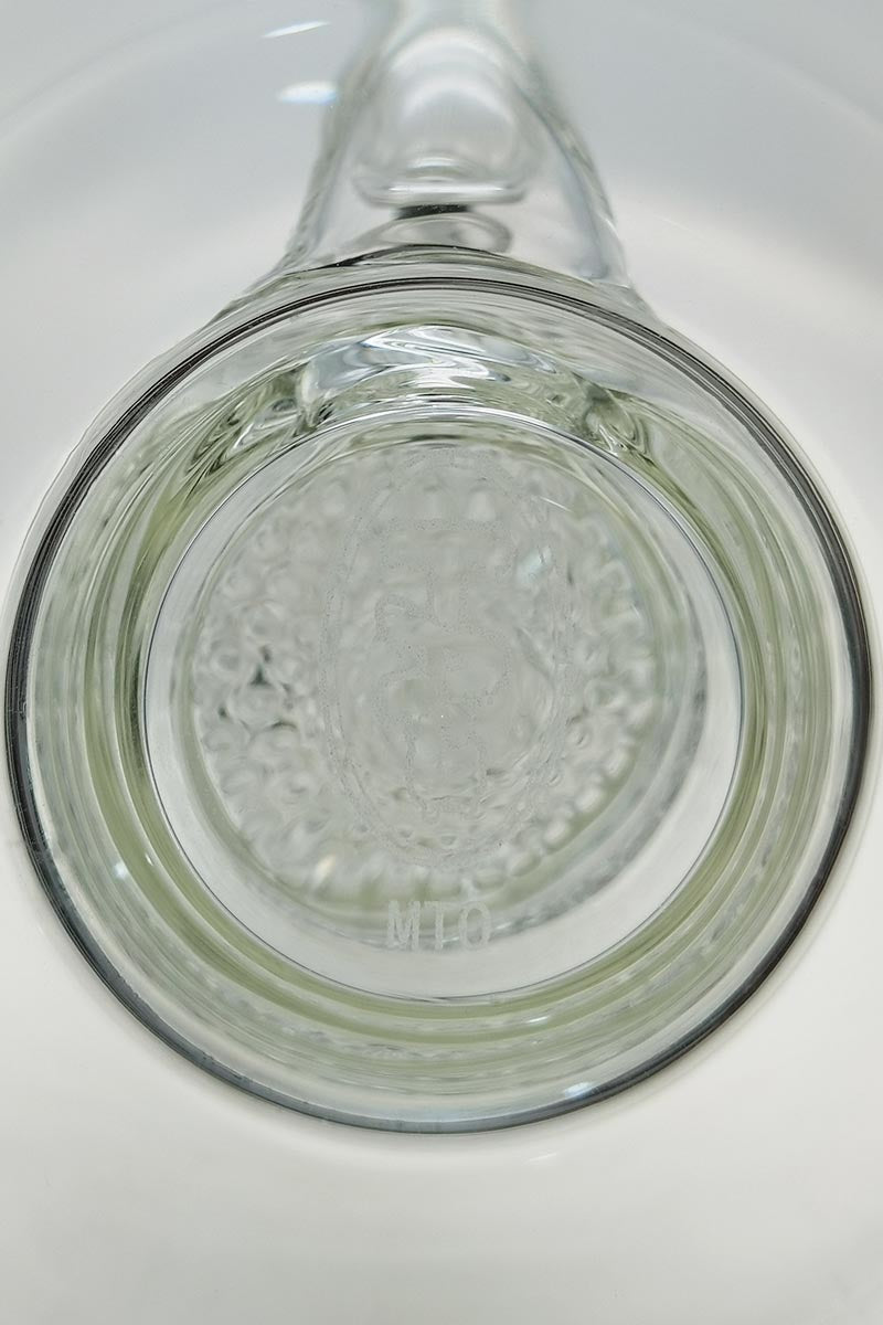 Top view of TAG 22" Double Honeycomb 34 Arm Tree Bong with clear glass and 18MM Female joint