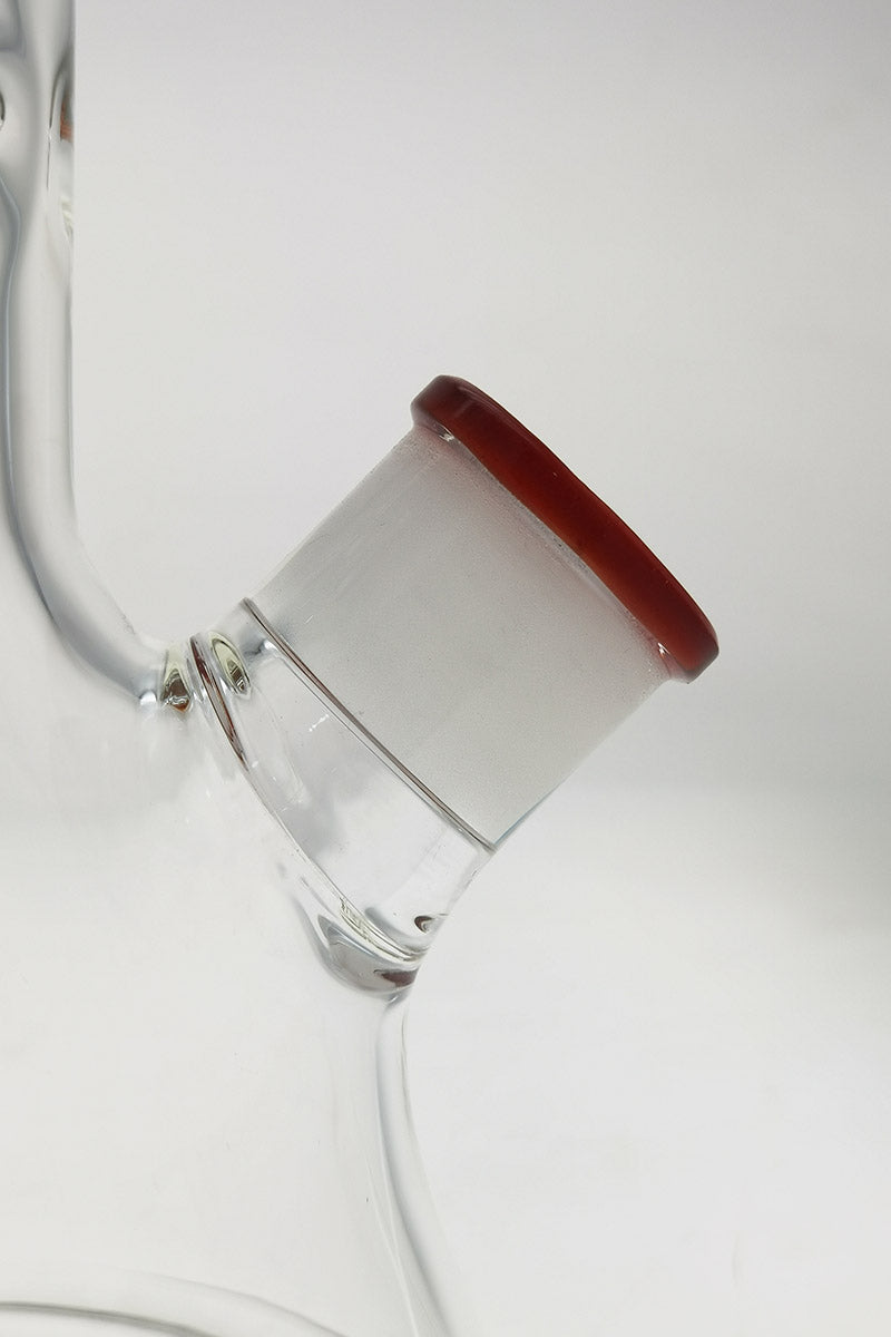 TAG 24" Beaker Bong 50x9MM with Super Thick Glass and 28/18MM Downstem, Close-up Side View