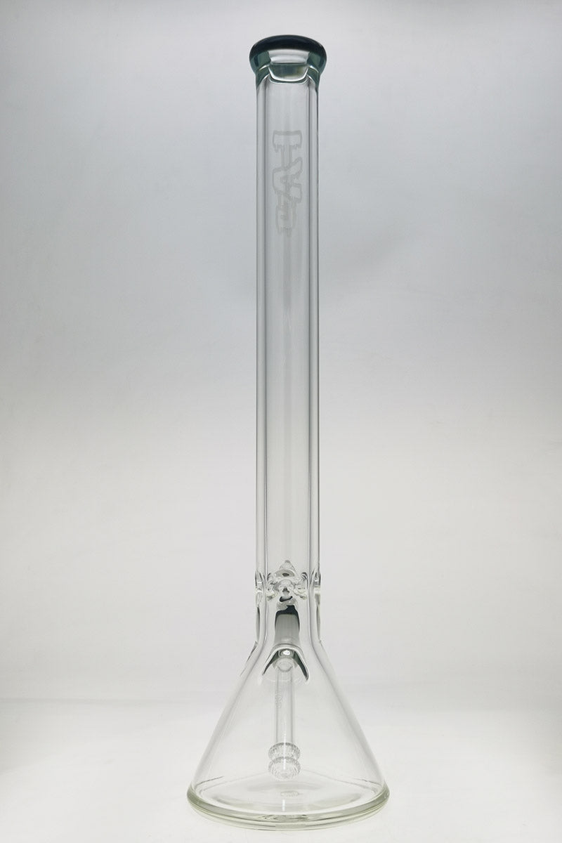 Thick Ass Glass 24" Beaker Bong 9MM, Heavy Wall Borosilicate, Front View on Seamless White