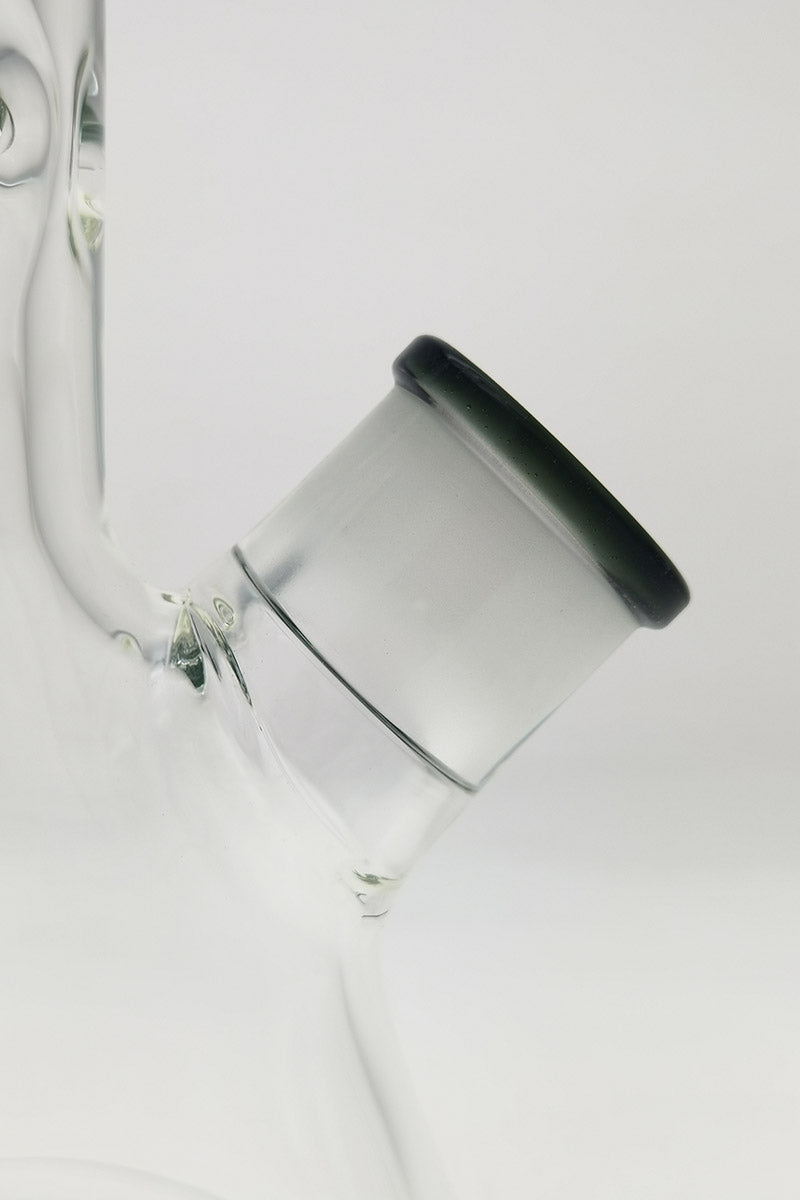 Close-up of Thick Ass Glass 24" Beaker Bong 9MM with Black 28/18MM Downstem