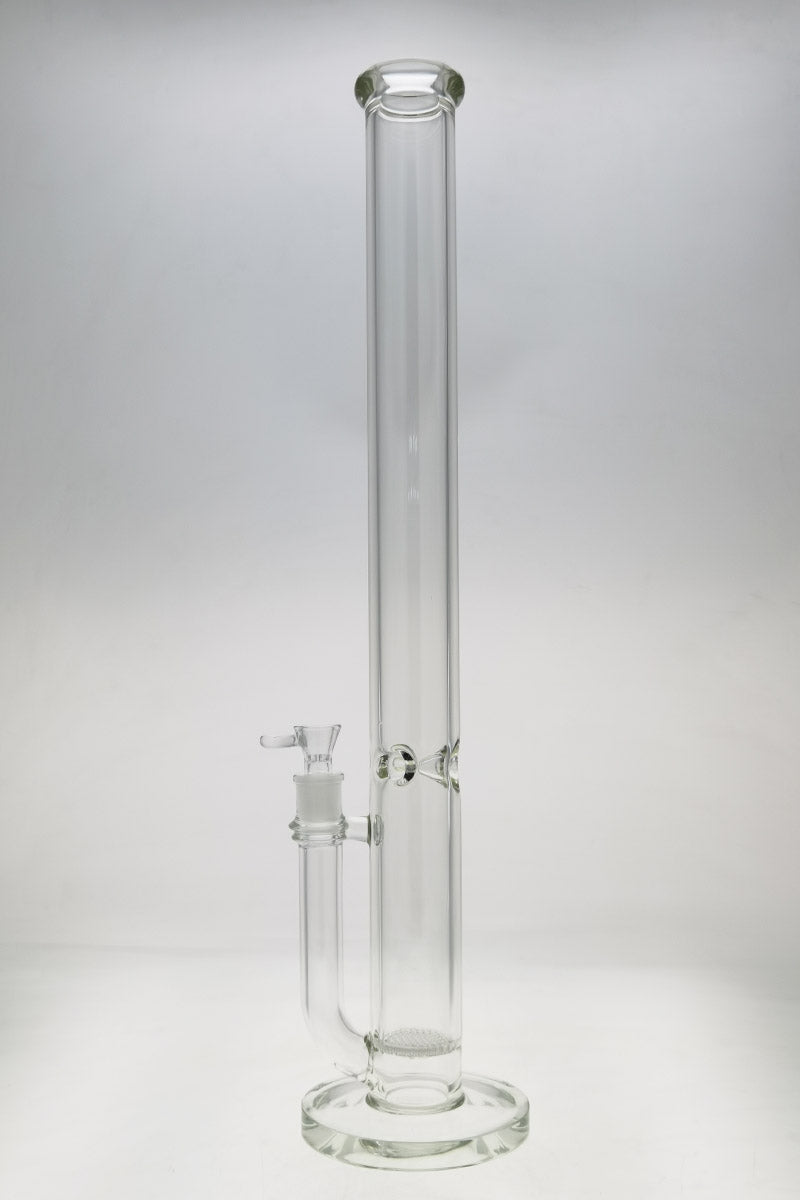 TAG 24" Honeycomb Straight Tube Bong, 50x7MM with 18MM Female Joint, Front View on White