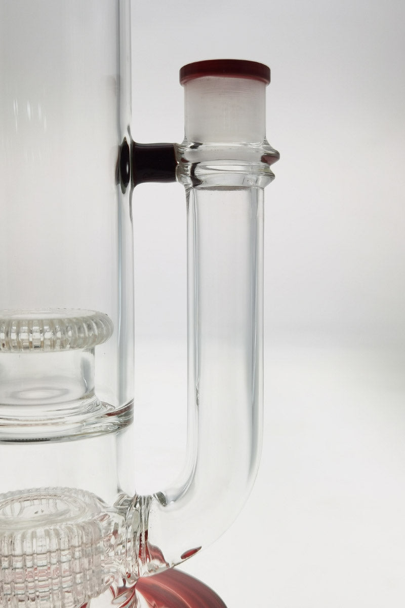 Close-up of TAG 24" Bong with Matrix to UFO Showerhead Percolators and 18MM Female Joint