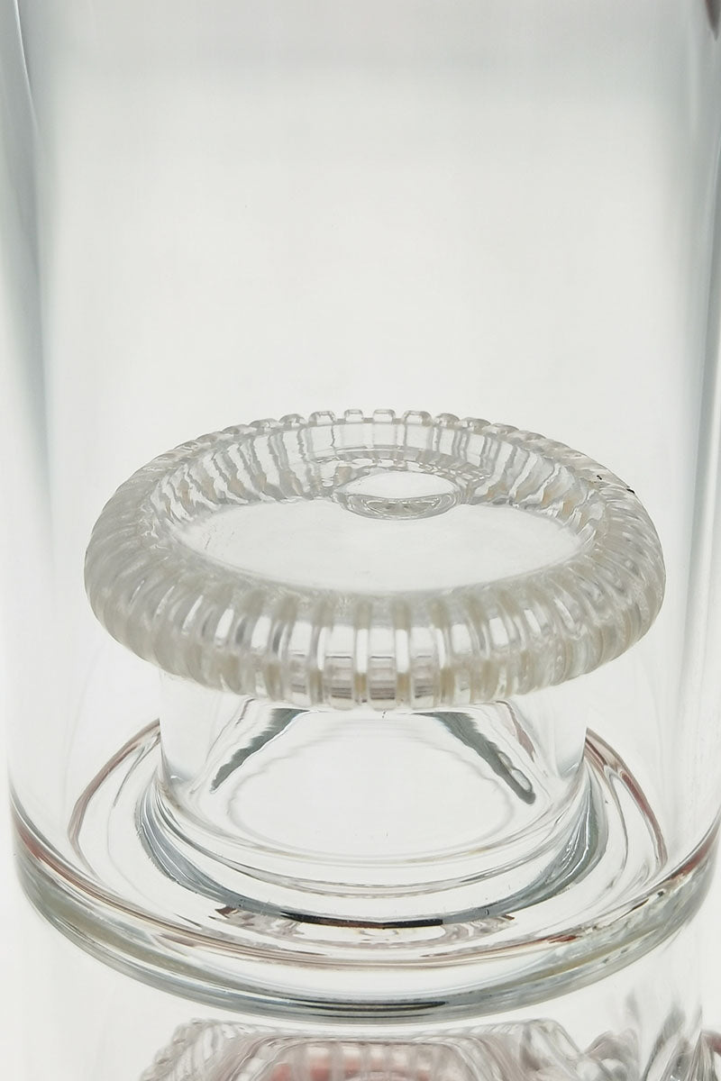 Close-up of TAG bong's Super Slit Inverted UFO Showerhead percolator detail