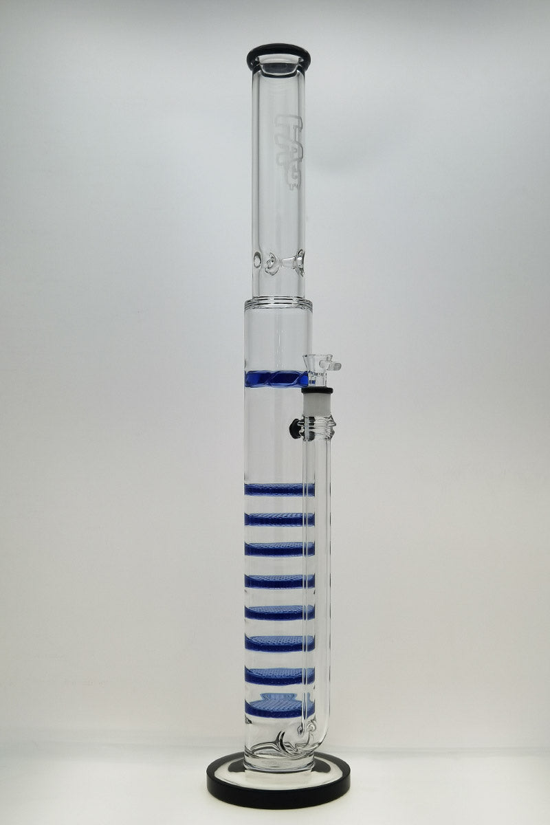 TAG 27" Bong with Octuple Honeycomb & Spinning Splash Guard, 50x7MM Thick Quartz, Front View