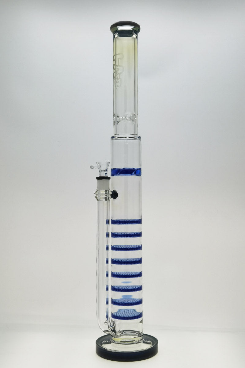 TAG 27" Bong with Octuple Honeycomb, Spinning Splash Guard, Front View on White Background