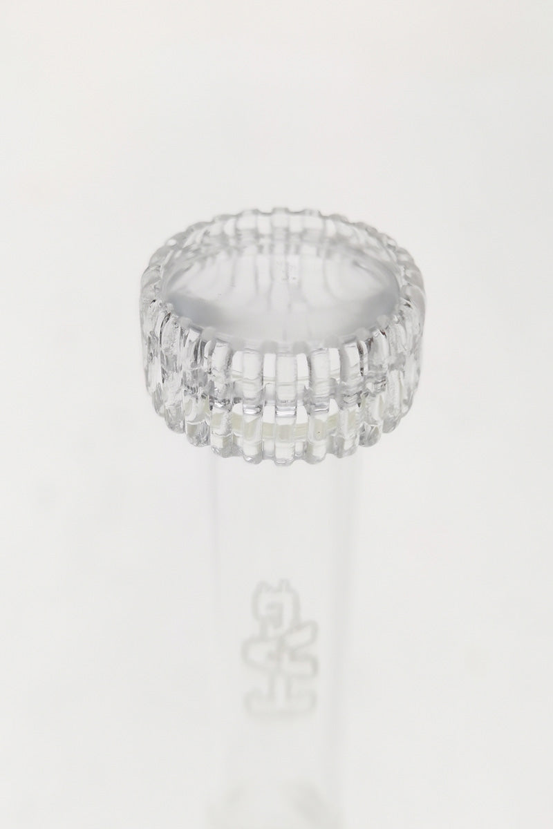 TAG 28/18MM Matrix Downstem for Bongs, Clear Glass with Matrix Percolator, Close-Up