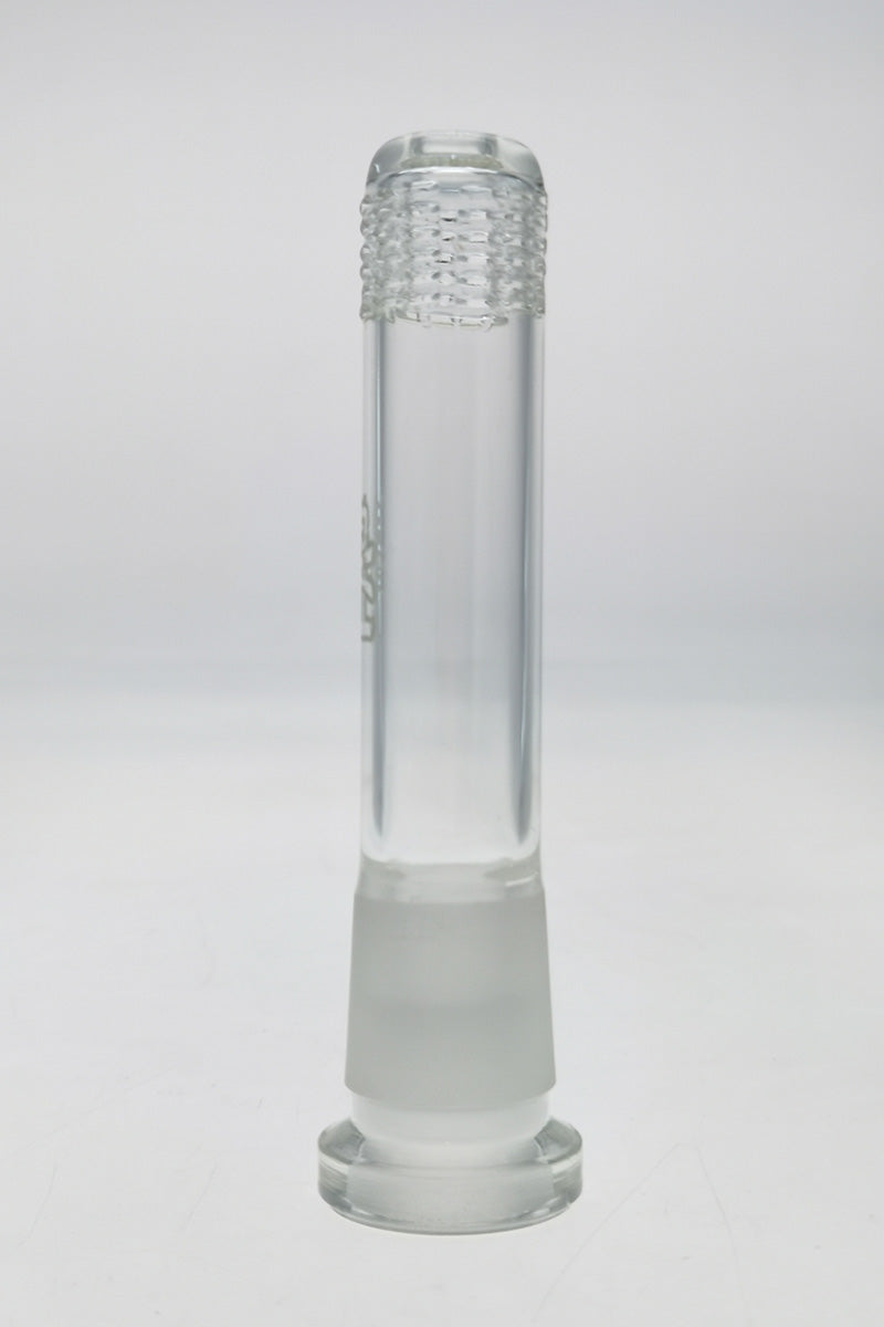 Thick Ass Glass Quartz Downstem with 72-Hole Design, 28/18MM, Clear, Front View