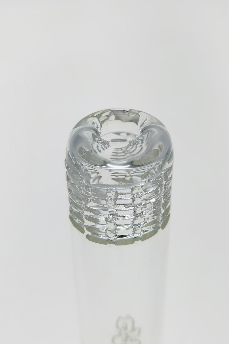 TAG 72 Hole Multiplying Super Slit Downstem, 28/18MM, Clear Quartz, Top View