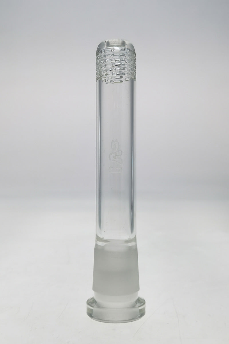 Thick Ass Glass 72 Hole Multiplying Super Slit Downstem for Bongs, Front View on White Background