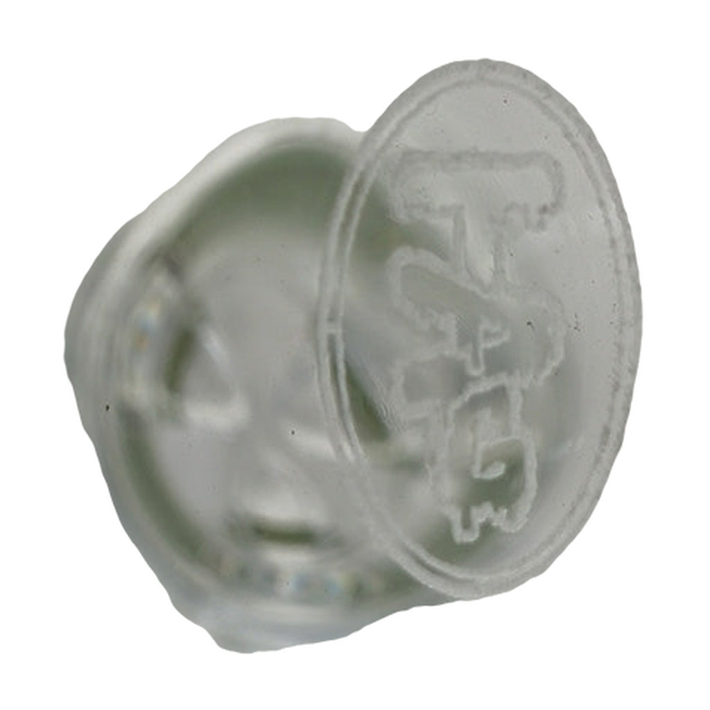 TAG logo close-up on 30" Beaker Bong with heavy 9mm borosilicate glass