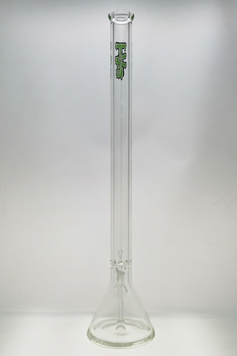 TAG 30" Beaker Bong with Rasta Logo, 50x9MM Heavy Wall, 28/18MM Downstem, Front View