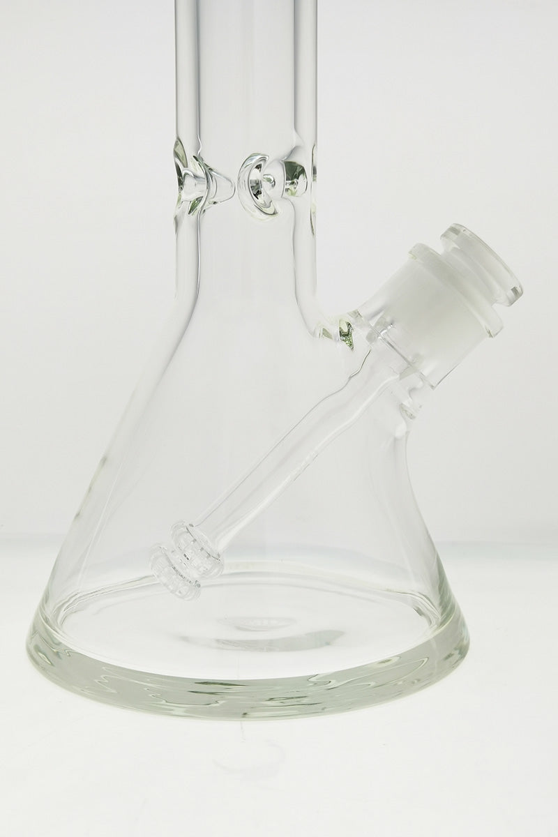 TAG 30" Beaker Bong with Rasta Color Accents, 50x9MM Borosilicate Glass, Front View