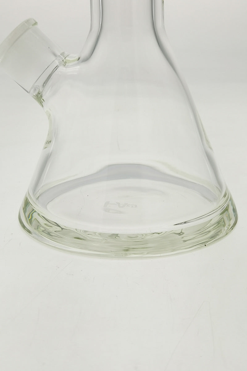 Close-up of TAG 30" Beaker Base 50x9MM with Rasta Design - Heavy Wall Borosilicate Glass