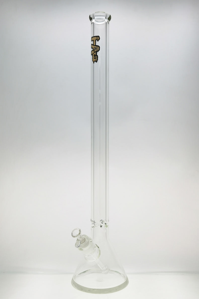 TAG 30" Beaker Bong 9mm Thick Rasta Logo Front View with Downstem