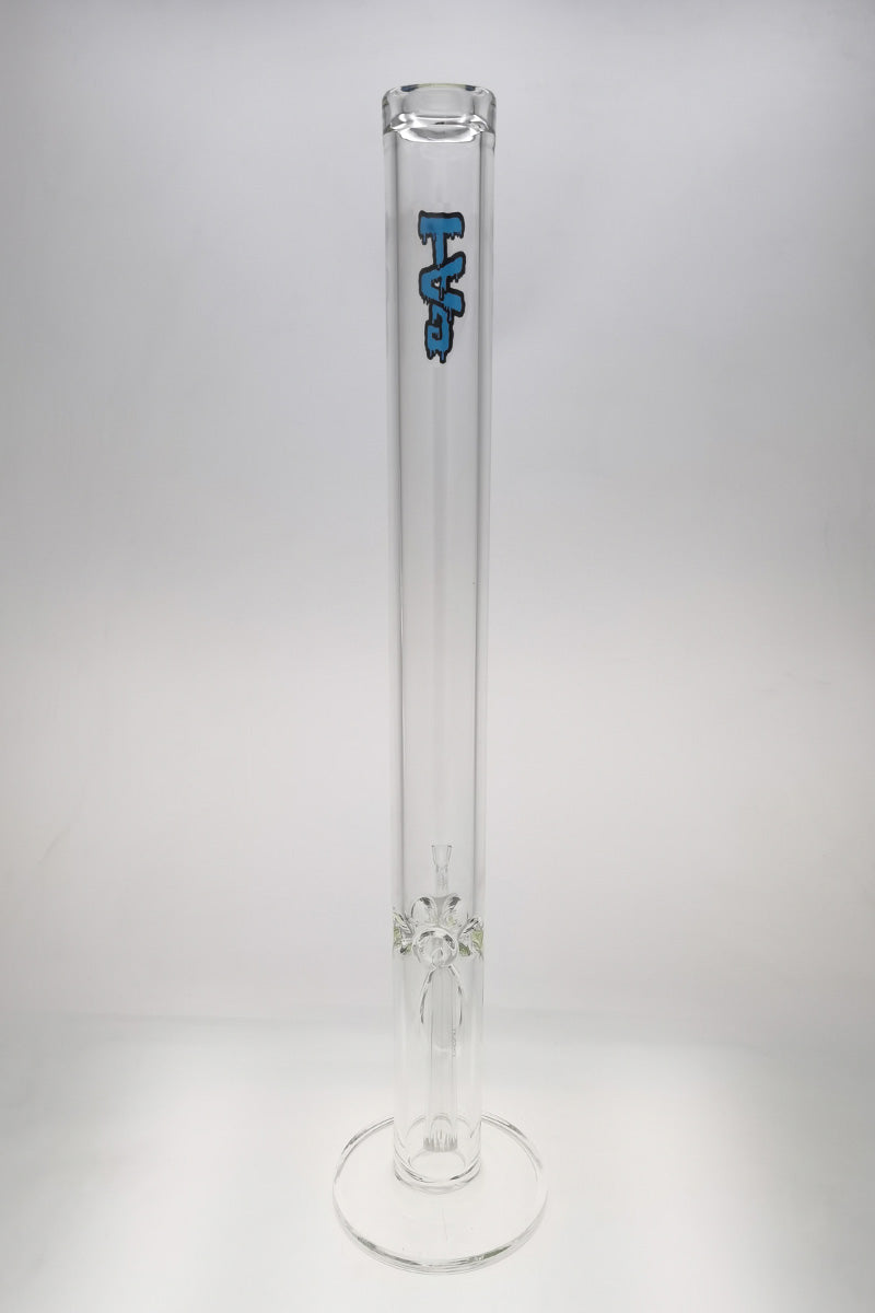 TAG 30" Straight Tube Bong, 65x7MM, with 28/18MM Downstem, Front View on White Background