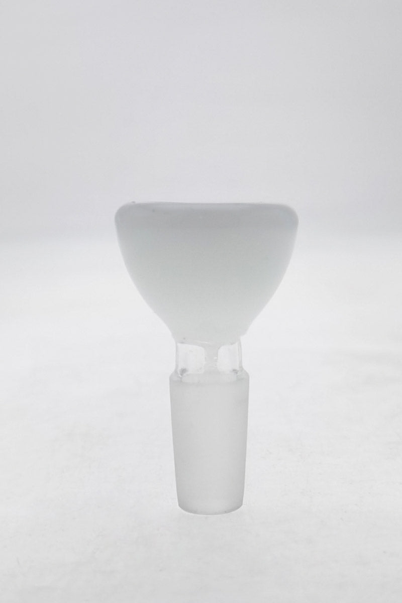 TAG 4-hole disc screen slide with horn handle for 14mm bongs, front view on white background