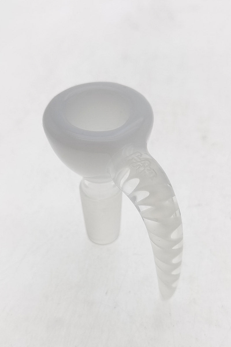 TAG 4 Hole Disc Screen Slide with Horn Handle for 14MM Joint - Frosted Glass