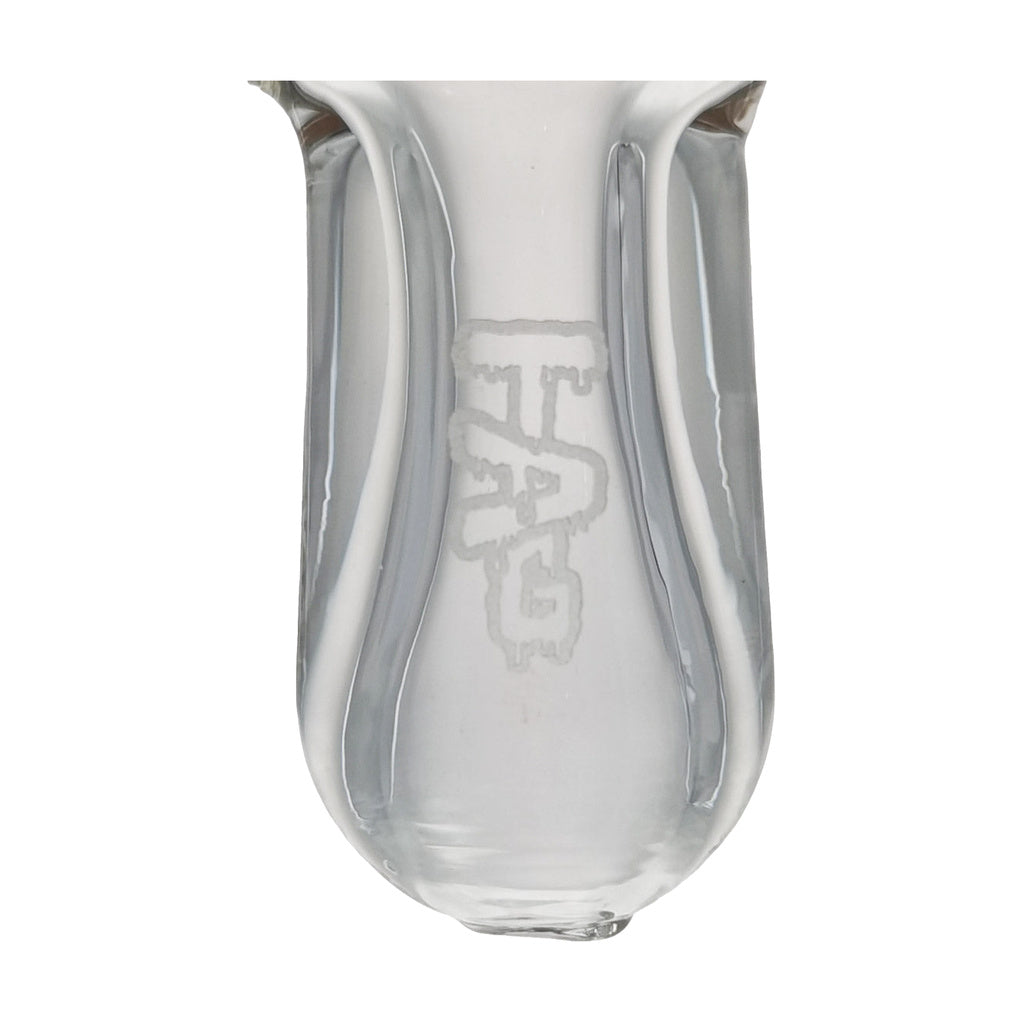 TAG 4" Borosilicate Glass Spoon Pipe with Left Side Carb Hole and Thick Body