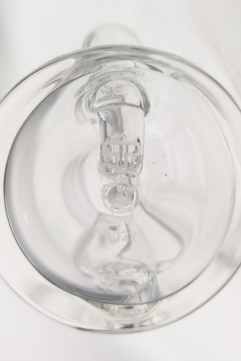 TAG 4.5" Mini Inline Recycler Dab Rig, 10MM Female Joint, Top Down View