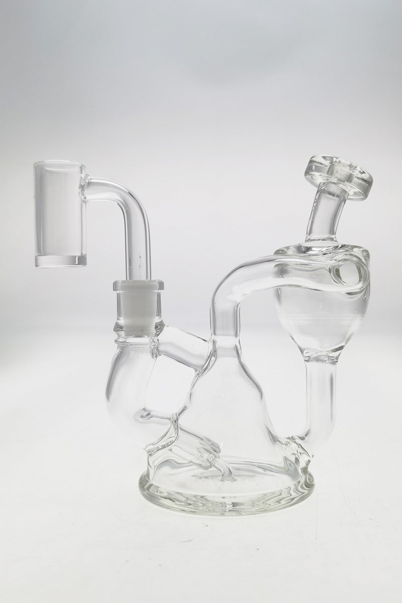Thick Ass Glass 4.5" Mini Recycler Dab Rig with Inline Percolator - 10MM Female Joint