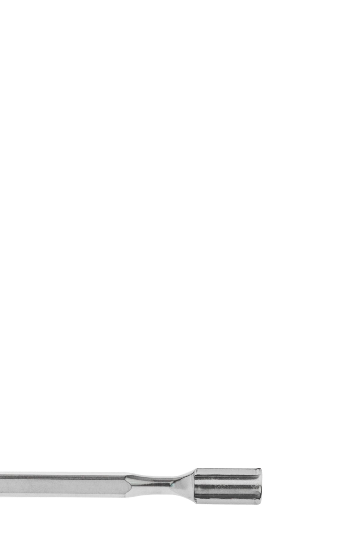 TAG 4.5" Titanium Shovel Dabber with Flat End for Concentrates, Close-up Side View