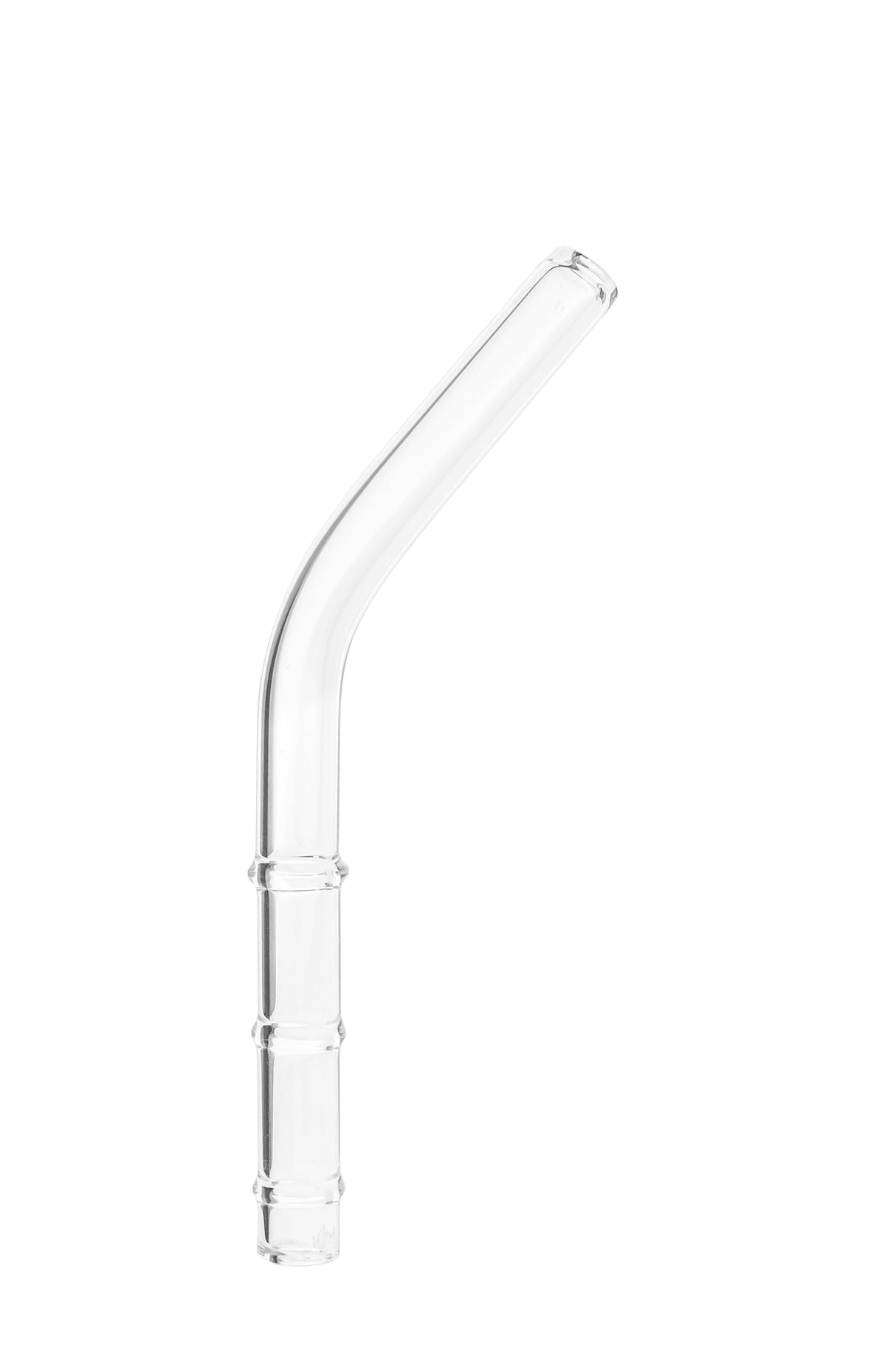 TAG 5" Clear Glass Mouthpiece for Hose, Side View, Fits 11-13MM ID Hoses