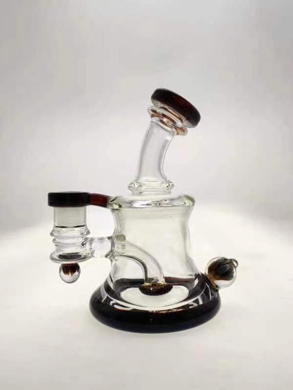 TAG 5" Super Slit UFO Banger Hanger, 60x5MM with Showerhead Percolator, Front View