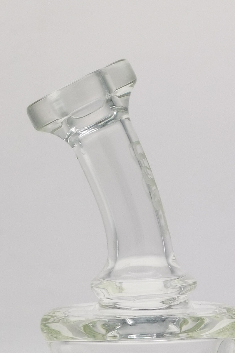 TAG 5" Super Slit UFO Banger Hanger close-up, 60x5MM with 14MM Female joint, clear borosilicate glass