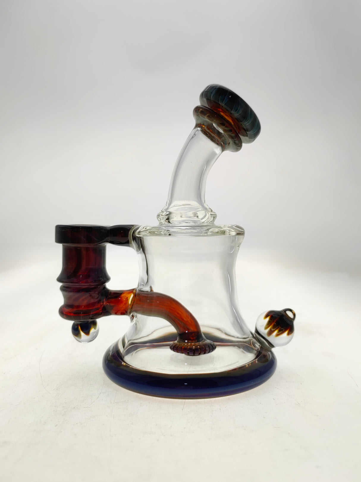 TAG 5" Super Slit UFO Banger Hanger with Showerhead Percolator, 14MM Female Joint, Front View