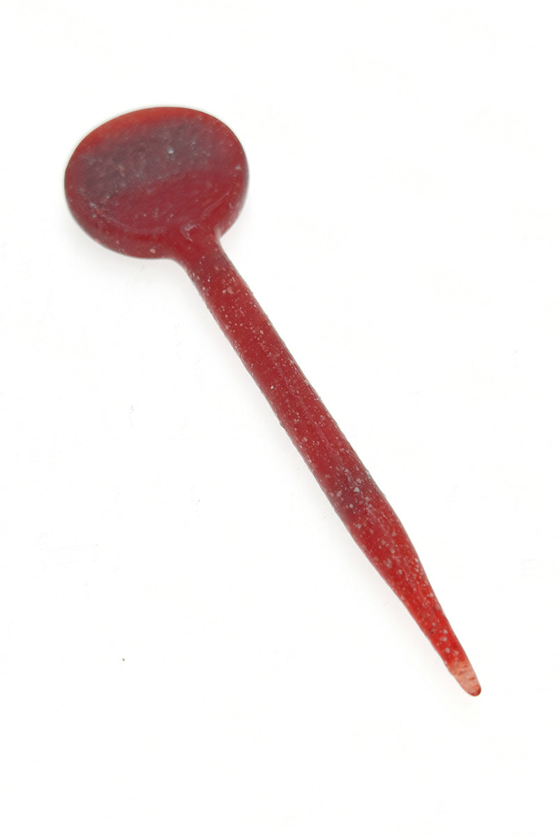 TAG 5.5" Red Blizzard Quartz Banger Carb Cap Dabber for Concentrates - Front View