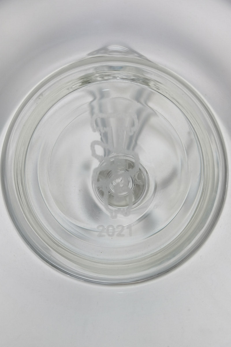 TAG 6" Bent Neck Dab Rig with Multiplying Diffuser, 10MM Female Joint, Top View