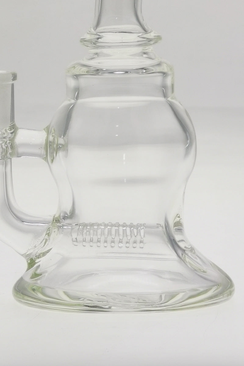 TAG 6.5" Bellow Bubble Can Dab Rig with In-Line Percolator, 14MM Female Joint, Front View