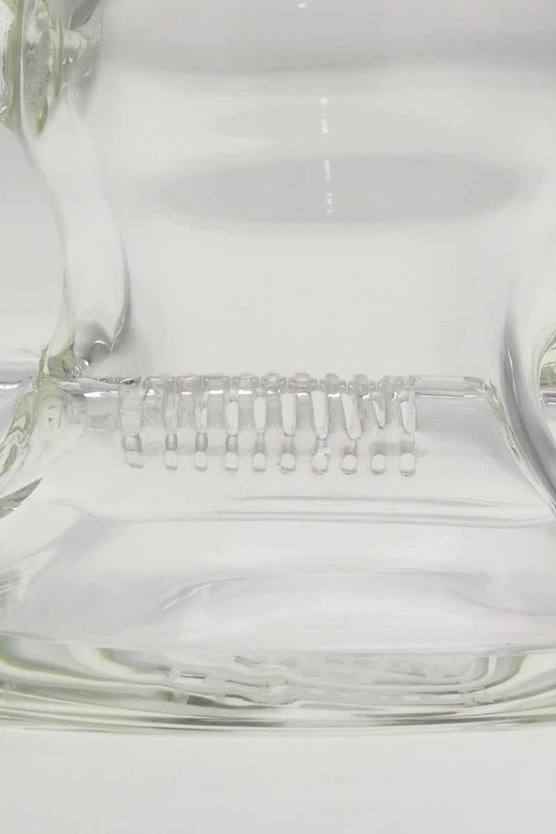 Close-up of TAG 6.5" Bellow Bubble Can Dab Rig with In-Line Percolator and 14MM Female Joint